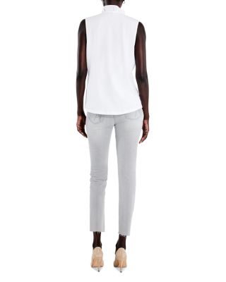 Ruffled Around Sleeveless Top