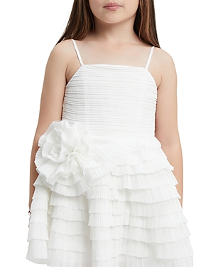 Shop Bardot Junior Girls' Ginger Plisse Dress - Little Kid, Big Kid In Orchid White