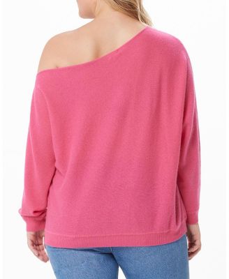  Plus Size Cashmere Off the Shoulder Sweater