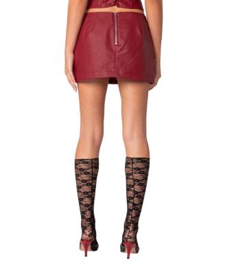 Aster Faux Leather Mini Skirt