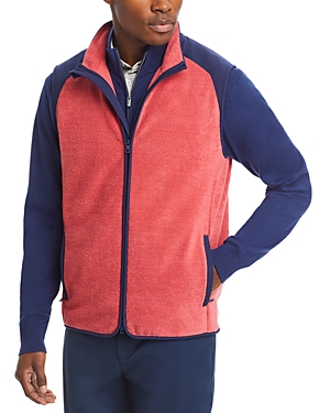Shop Peter Millar Crown Sport Fade Fleece Vest In Cape Red