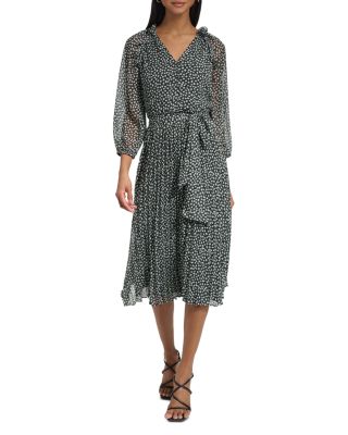 karl lagerfeld pleated dress KARL LAGERFELD PARIS Ruffled Pleated Dress