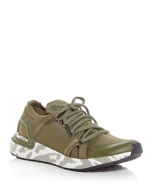 Adidas By Stella Mccartney Asmc Ultraboost 20 Graphic Knit Sneaker In Trace Khaki/black/white