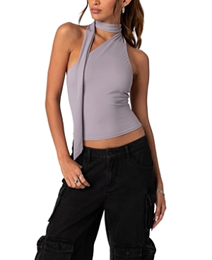 EDIKTED MELONY ASYMMETRIC SCARF TOP