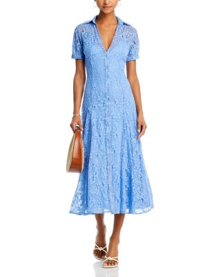 AQUA Lace Midi Shirt Dress Exclusive Bloomingdale s