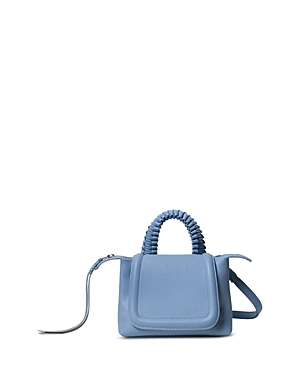 Shop Callista Mini Top Handle Bag 23 Sky Grained Leather