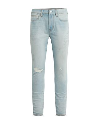 Hudson - Zack Skinny Distressed Jeans in Cruiser Blue
