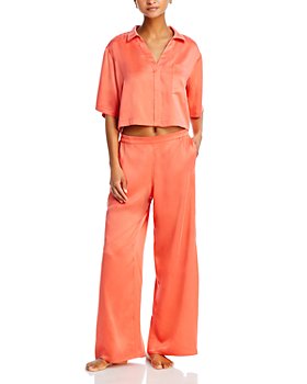 Women's - Organic Cotton Bella Brushed PJ Bottoms in Red Check