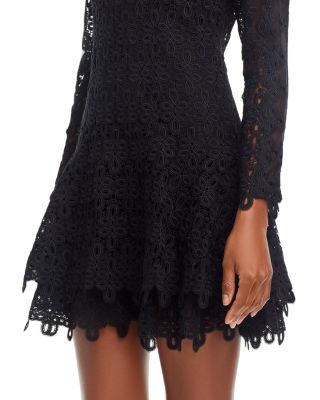 Joy Lace Mock Neck Mini Dress