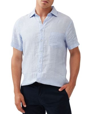Ellerslie Linen Textured Classic Fit Button-Up Shirt