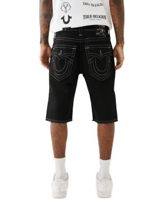 True Religion Ricky Flap Denim Shorts in Rinse Black