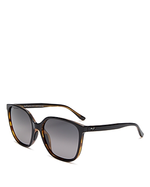 Shop Maui Jim Good Fun Polarized Round Sunglasses, 57mm In Black/gray Polarized Gradient