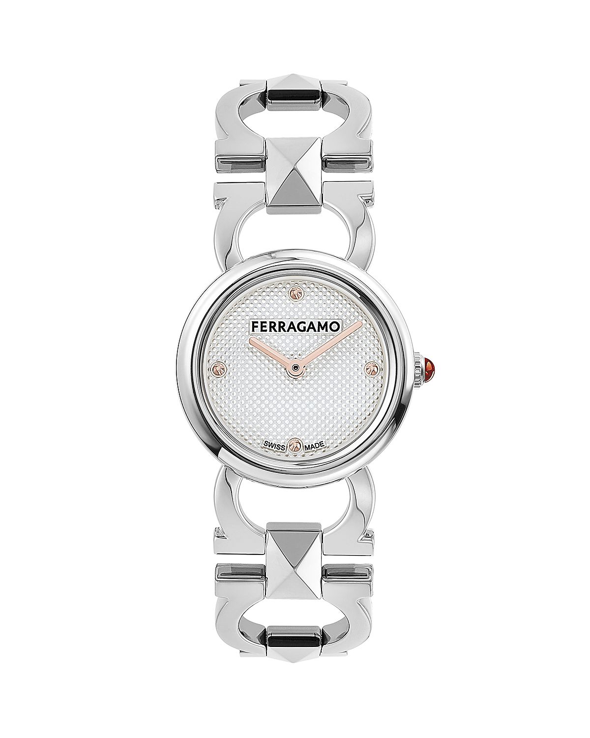 Ferragamo Double Gancini Stud Watch, 25mm