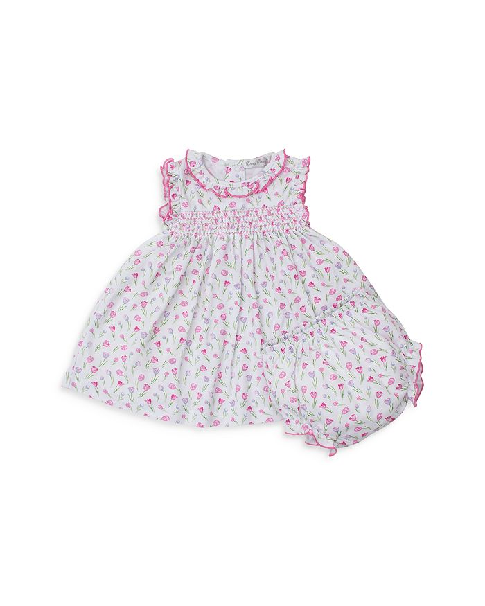Kissy Kissy Love Baby Girls Dusty Rose Pink Dress - White Stars