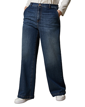 MARINA RINALDI HOLLY WIDE LEG JEANS IN MIDNIGHT BLUE