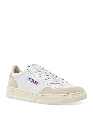 Autry Low-top Sneakers With Leather And Suede Accents In White