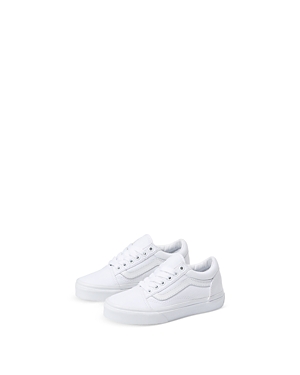 Vans Unisex Old Skool Lace Up Sneakers - Toddler, Little Kid In True White