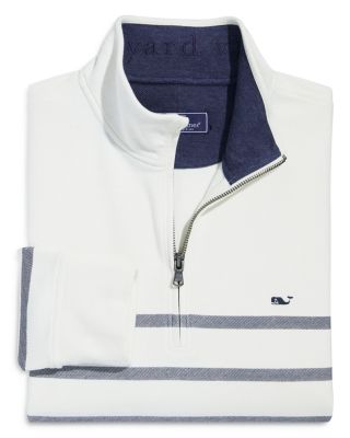 Breton Striped Quarter Zip Sweater 