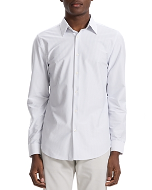 Theory Sylvain Shirt In Structure Knit In White Olympic