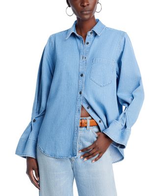 Derek Lam 10 Crosby Wesley Cotton Denim Shirt