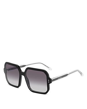 Shop Isabel Marant Square Sunglasses, 57mm In Black/gray Gradient