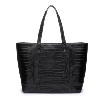 The Croc Embossed Faux Leather Tote