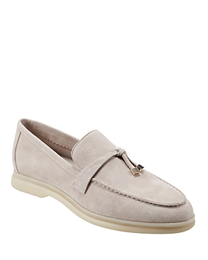 Shop Marc Fisher Ltd Women's Yanelli Suede Slip On Loafer Flats In Taupe
