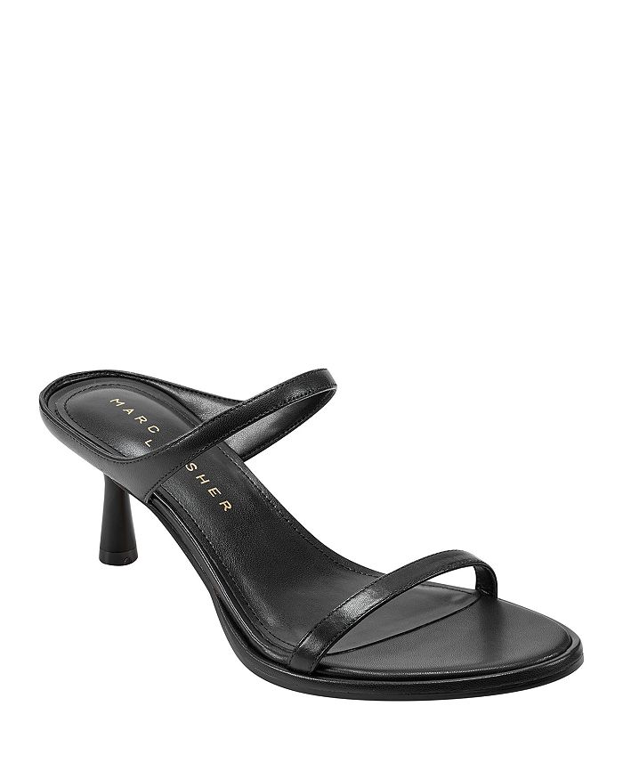 Marc Fisher LTD. Women's Alonde Leather High Heel Slide Sandals ...
