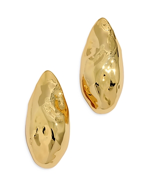 Shop Alexis Bittar Molten Puffy Teardrop Post Earrings In Gold