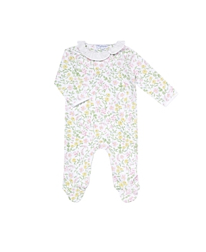 Nellapima Girls' Berry Wildflowers Crossover Footie - Baby In Pink
