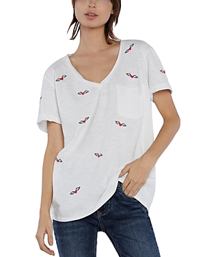 Shop Billy T Love Wings Embroidered Pocket Tee In White