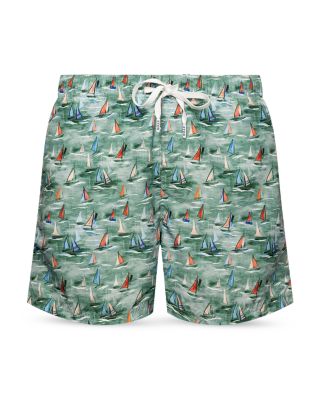 Eton Printed Drawstring 5 Swim Trunks