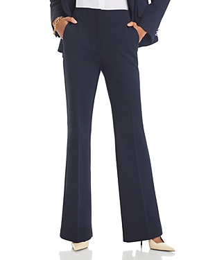 Hugo Boss Regular-fit Trousers In Stretch Twill With Flared Leg In Sky Captain