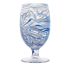 Shop Juliska Puro Marbled Goblet In Blue
