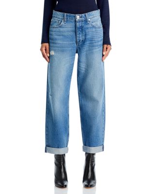 Dre Low-Rise Cuffed Baggy Jeans in Meyer