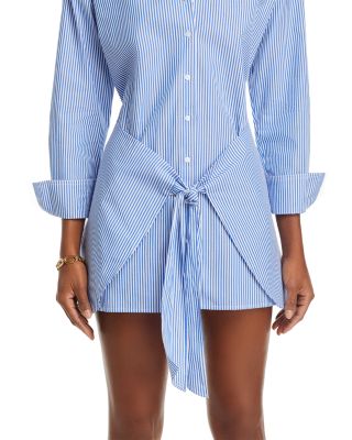 Poplin Tie Front Dress