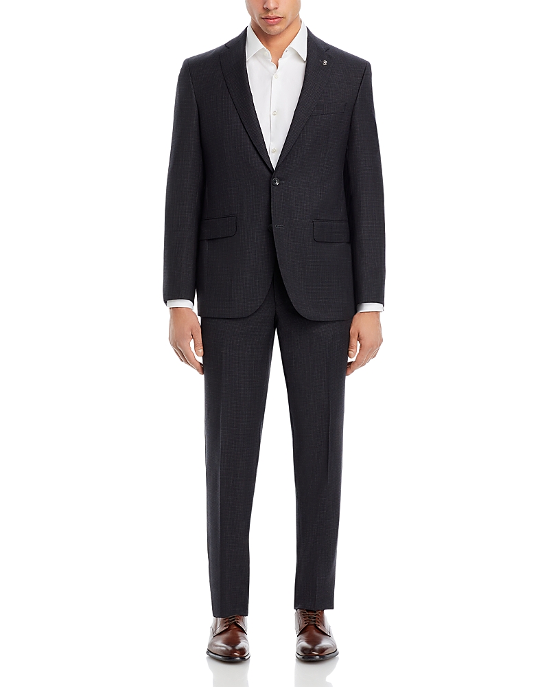 Jack Victor Napoli Tonal Micro Check Regular Fit Suit