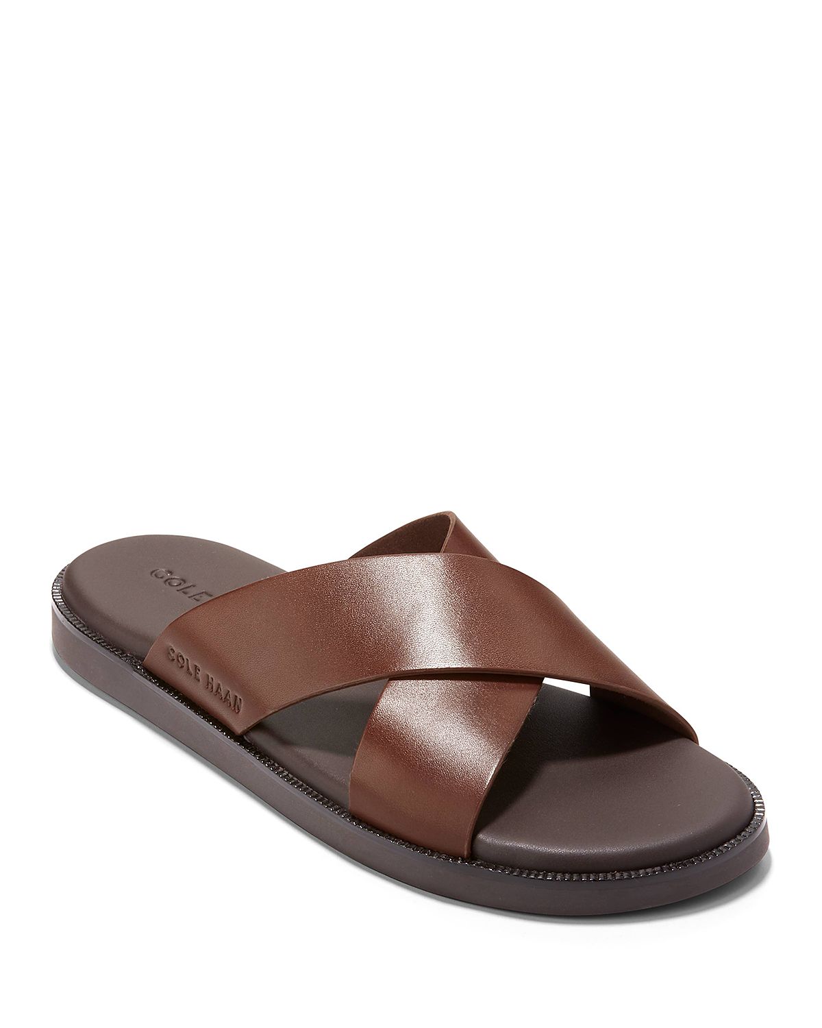 Cole Haan Men's Nantucket Cross Strap Slip On Slide Sandals