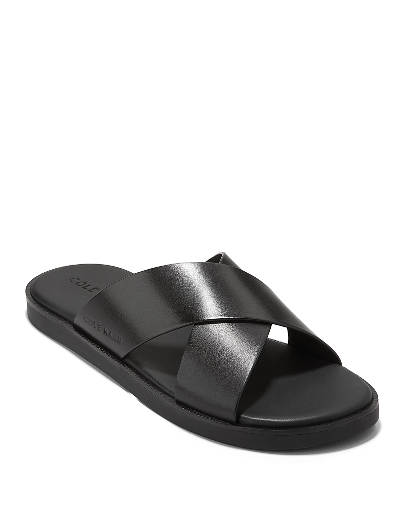 Cole Haan Men's Nantucket Cross Strap Slip On Slide Sandals