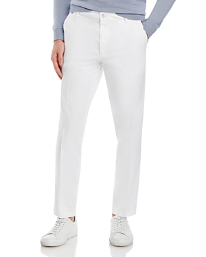 Shop Hugo Boss Kane Regular Fit Flat Front Trousers In White