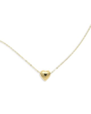 Bloomingdale's Fine Collection - Puff Heart Pendant Necklace in 14k Gold, 18"