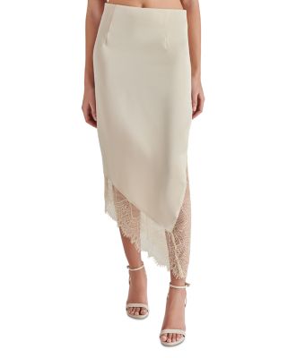 STEVE MADDEN - Carrie Anne Lace Trim Midi Skirt