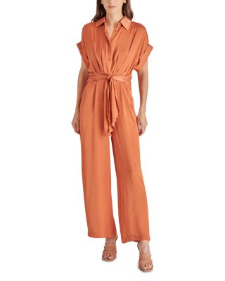 STEVE MADDEN - Tori Button Front Tie Waist Jumpsuit