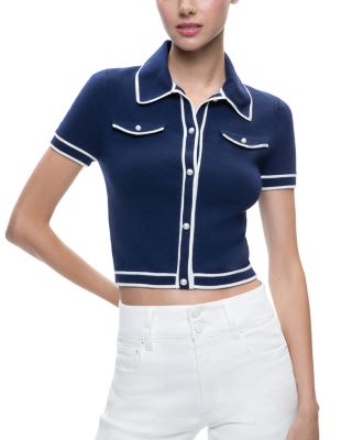 Alice and Olivia - Marlena Button Front Polo Top