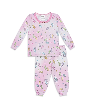 Shop Esme Girls' Long Sleeved Top & Pants Pajamas Set - Little Kid In Candy Bears
