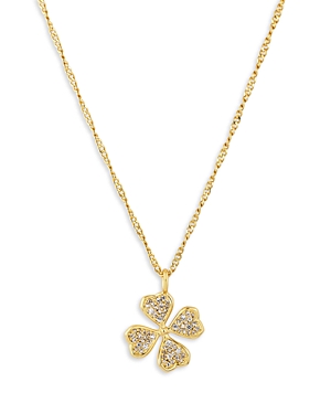 Kendra Scott Clover Short Pendant Necklace in 14K Gold Plated, 19