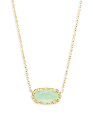 Kendra Scott Elisa Birthstone Pendant Necklace In Gold Light Green Mother Of Pearl