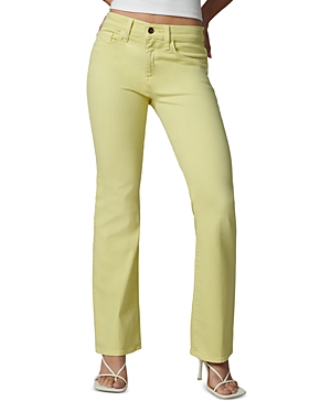 The Provocateur Mid Rise Petite Bootcut Jeans in Lemongrass
