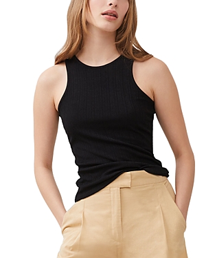 Shop French Connection Tallie Textured Tank In Blackout