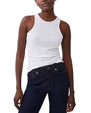 Shop French Connection Tallie Textured Tank In Linen White